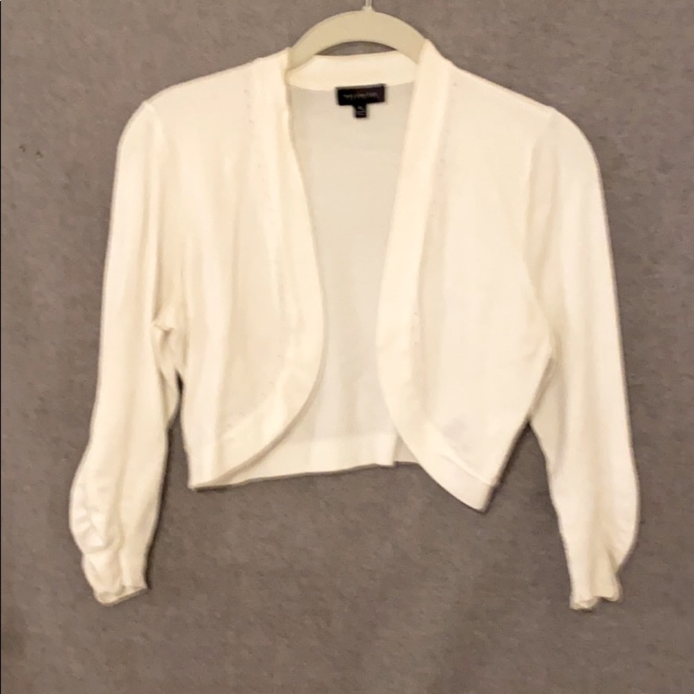 3/4 length cropped cardigan